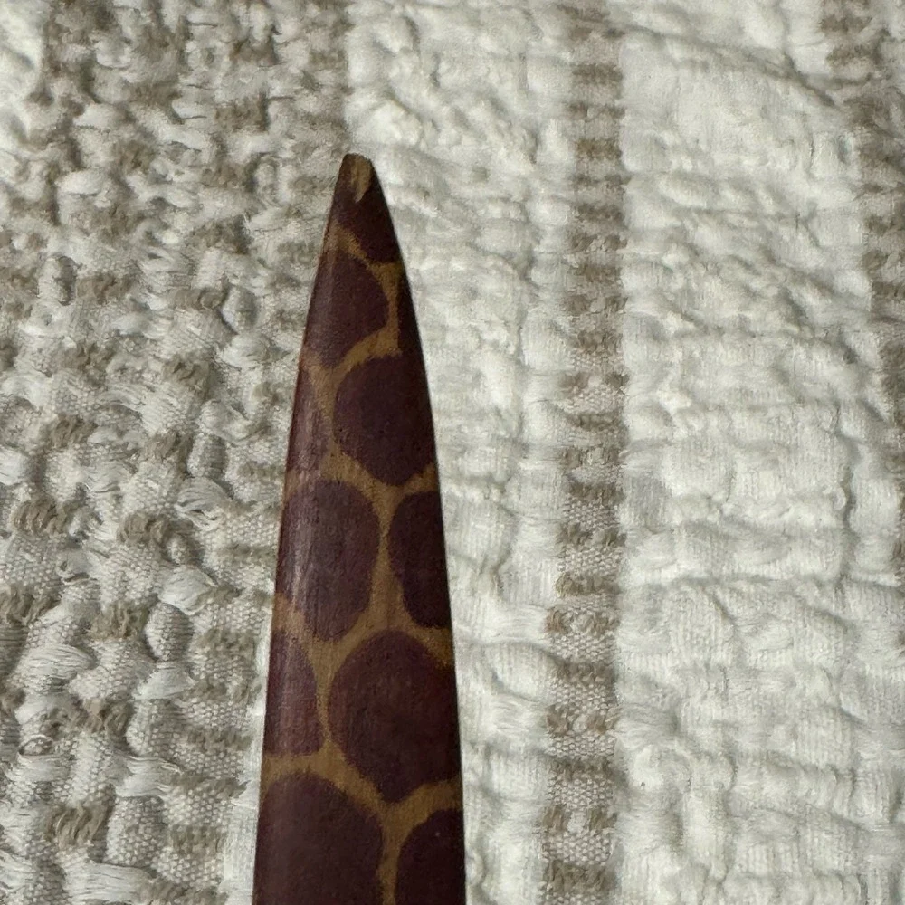 Wooden‎ Giraffe Figurine Hand Carved Animal Safari Decor Envelope Opener Whimsy